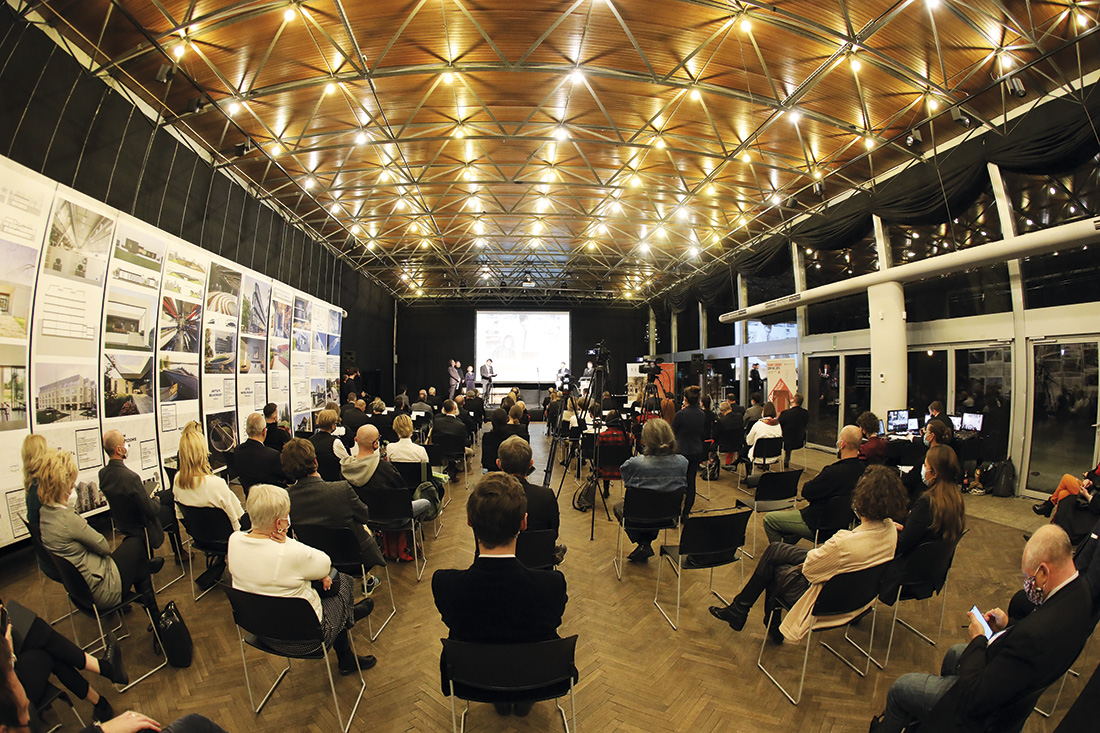 Uroczystemu rozstrzygnięciu konkursu Polski Cement w Architekturze w siedzibie SARP towarzyszyła wystawa prac nominowanych 
i nagrodzonych